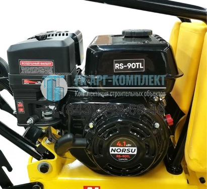 Виброплита бензиновая прямоходная NORSU RF-90TL (колесный комплект, бак для воды) 90кг.  �5