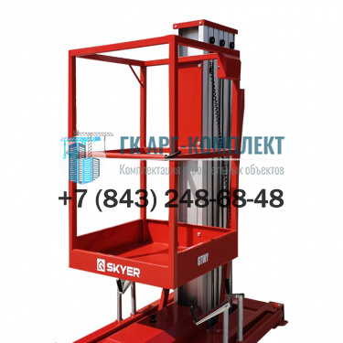 Телескопический подъемник одномачтовый SKYER GTWY8-100 125кг 10м.  �7