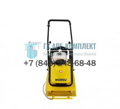 Виброплита бензиновая прямоходная NORSU RF-110TH (колесный комплект, бак для воды) 102кг.  �4