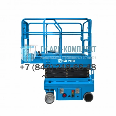 Подъемник ножничный самоходный с выдвижной платформой SKYER PL0624 240кг 6м