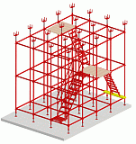 Опалубка перекрытий на объемных стойках