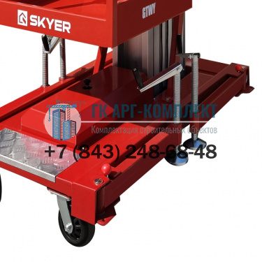 Телескопический подъемник одномачтовый SKYER GTWY9-100 AC/DC 125кг 11м.  �4