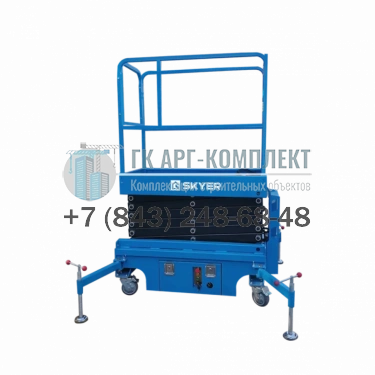 Подъемник ножничный несамоходный электрический SKYER PF0524 DC 240кг 5м