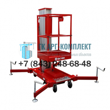 Телескопический подъемник одномачтовый SKYER GTWY9-100 AC/DC 125кг 11м.  �3