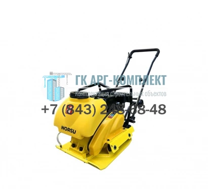 Виброплита бензиновая прямоходная NORSU RF-80TH (колесный комплект, бак для воды) 80кг
